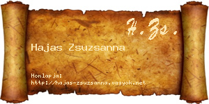 Hajas Zsuzsanna névjegykártya